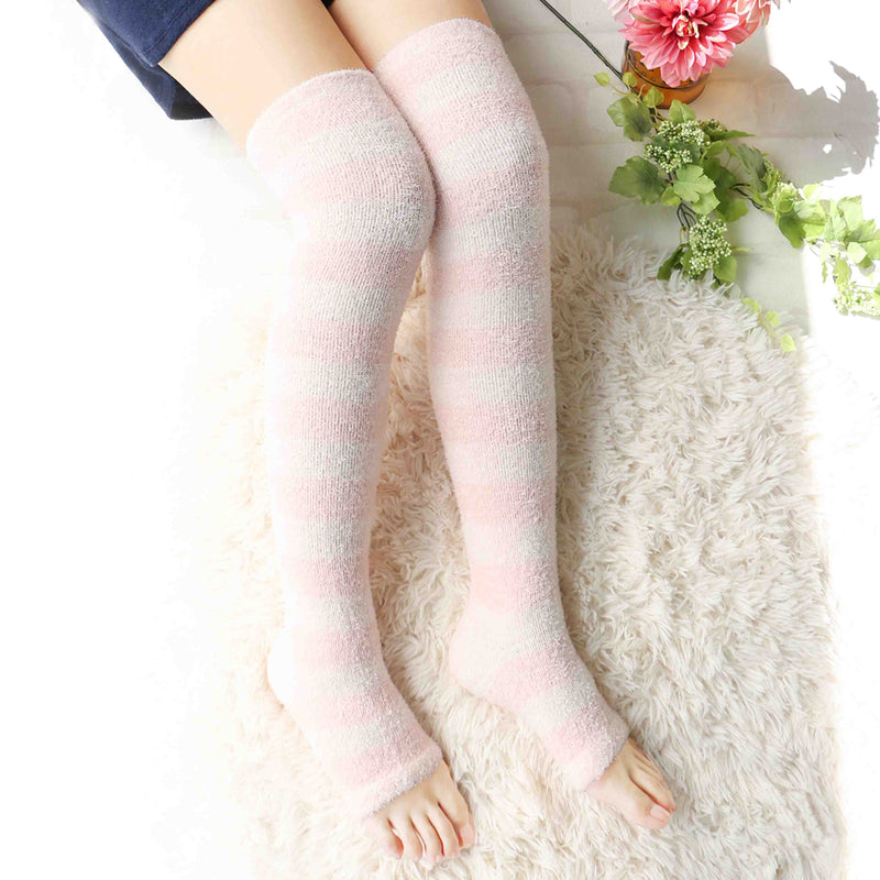 *SPECIAL DEAL! * 3 PAIRS | Refreshing Toeless Compression Socks | Over-the-knee | Lavender, Mint and Pink - CHERRYSTONEstyle