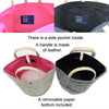 Bucket Tote Bag | Shimmering Stripes | Black - CHERRYSTONE by MARKET TO JAPAN LLC