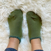 CHERRYSTONE® Slipper Socks with Grips | Size Large | *NEW!* Forest Green - CHERRYSTONE by MARKET TO JAPAN LLC