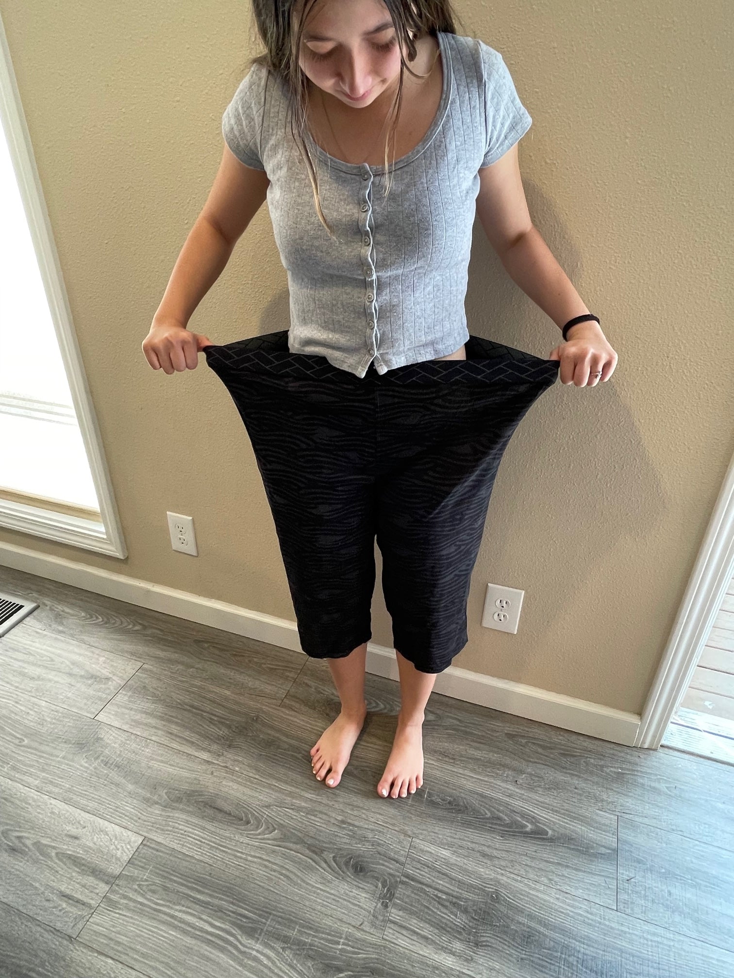 Cool Stretchy Comfy Steteco Lounge Pants in a Gift Box | Eternal Waves | Black - CHERRYSTONEstyle