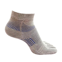 5 Toes Arch Support Ankle Running Socks with Grips for Women | Gray - CHERRYSTONE by MARKET TO JAPAN LLC