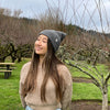 Recycled Wool-Blend Knit Beanie / Charcoal-Gray - CHERRYSTONEstyle