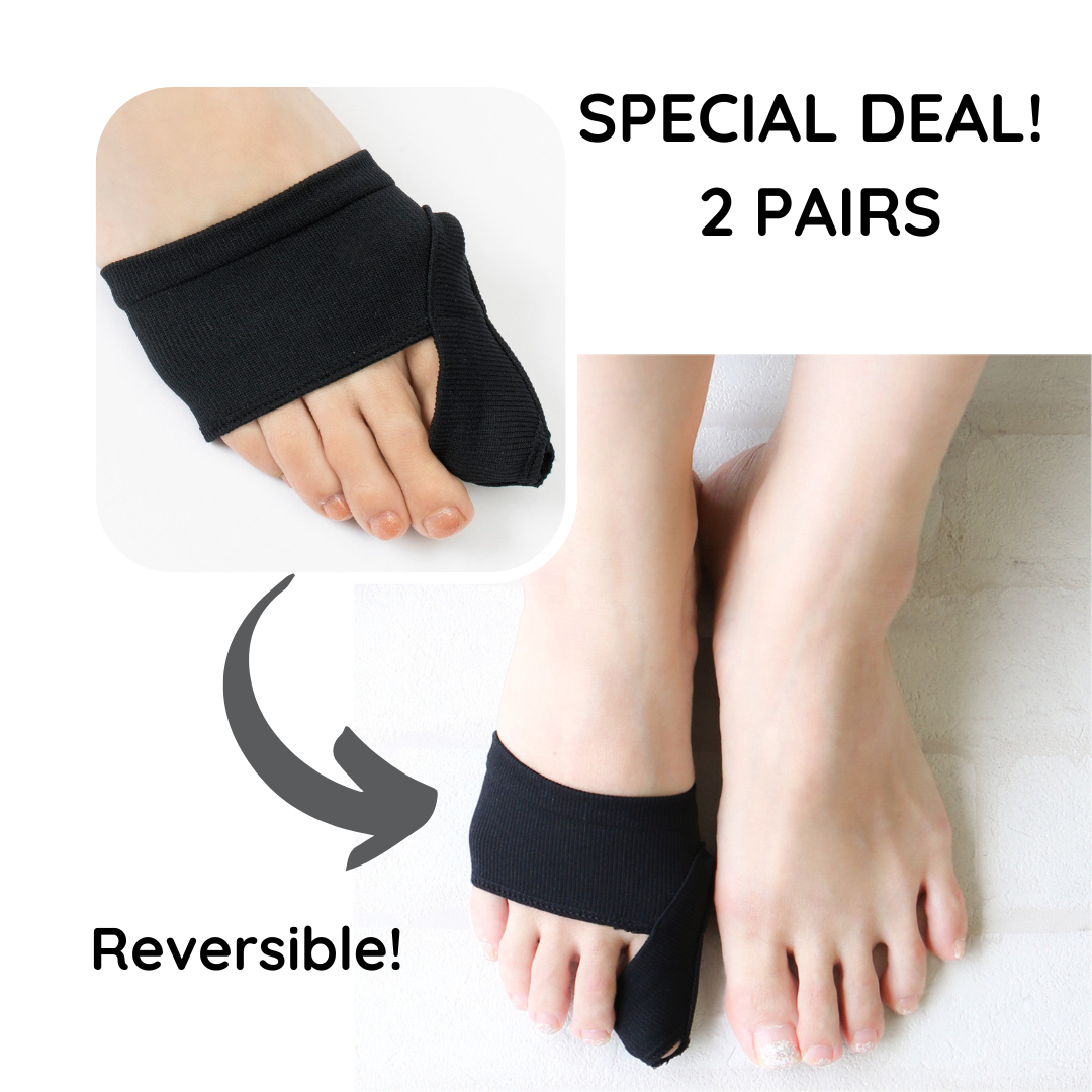 *SPECIAL DEAL! * 2 PAIRS | Single Bunion Support Footcare Cover | Reversible - CHERRYSTONEstyle