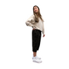 Steteco Relaxed Stretchy 3/4 Lounge Pants in a Gift Box | Stripe Rain | Gray | Size XS-S or M - CHERRYSTONEstyle