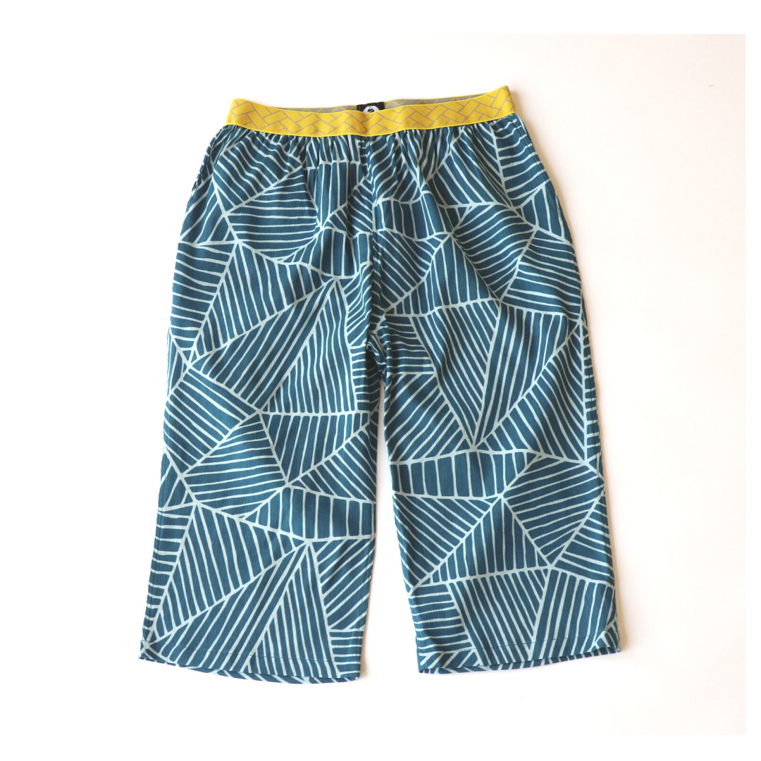 COMING SOON!!  Steteco Relaxed Breathable Loungewear | Bermuda Pants | Dry-touch, Cool, and Lightweight | Geometric Pattern | Size Medium - CHERRYSTONEstyle