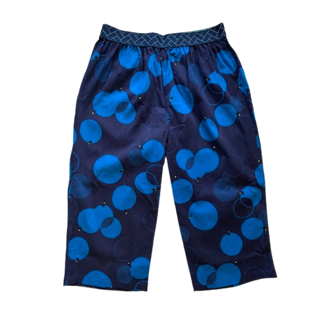 Steteco Relaxed Stretchy 3/4 Lounge Pants in a Gift Box | Firefly & Dots | Blue | Size XS-S, or M - CHERRYSTONEstyle