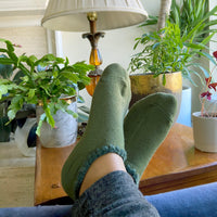 CHERRYSTONE® Slipper Socks with Grips | Size Large | *NEW!* Forest Green - CHERRYSTONE by MARKET TO JAPAN LLC