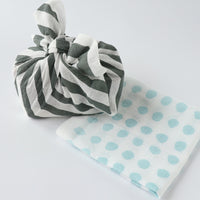 Fuita Cotton Handkerchief |  Light Blue Polka Dots - CHERRYSTONE by MARKET TO JAPAN LLC