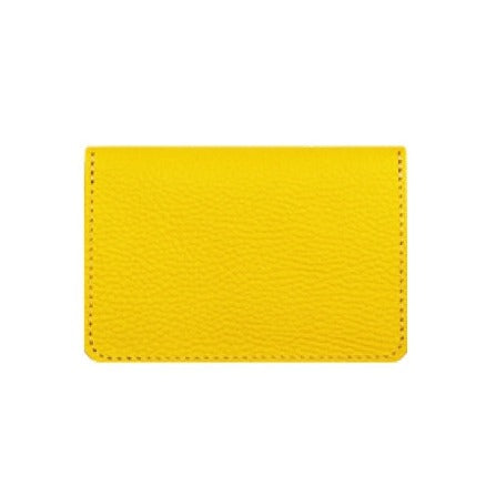 Compact Wallet / Glove Leather / Yellow - Scratch-resistant, this compact wallet combines durability with elegance, ideal for everyday use. Simple yet charming, it’s a stylish, versatile choice for longevity　CHERRYSTONEstyle