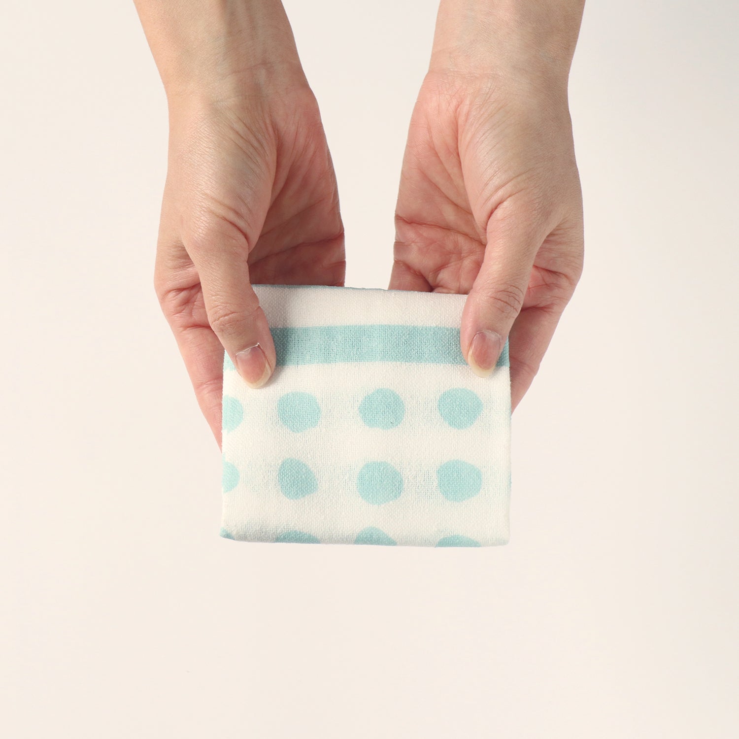 Fuita Cotton Handkerchief |  Light Blue Polka Dots - CHERRYSTONE by MARKET TO JAPAN LLC