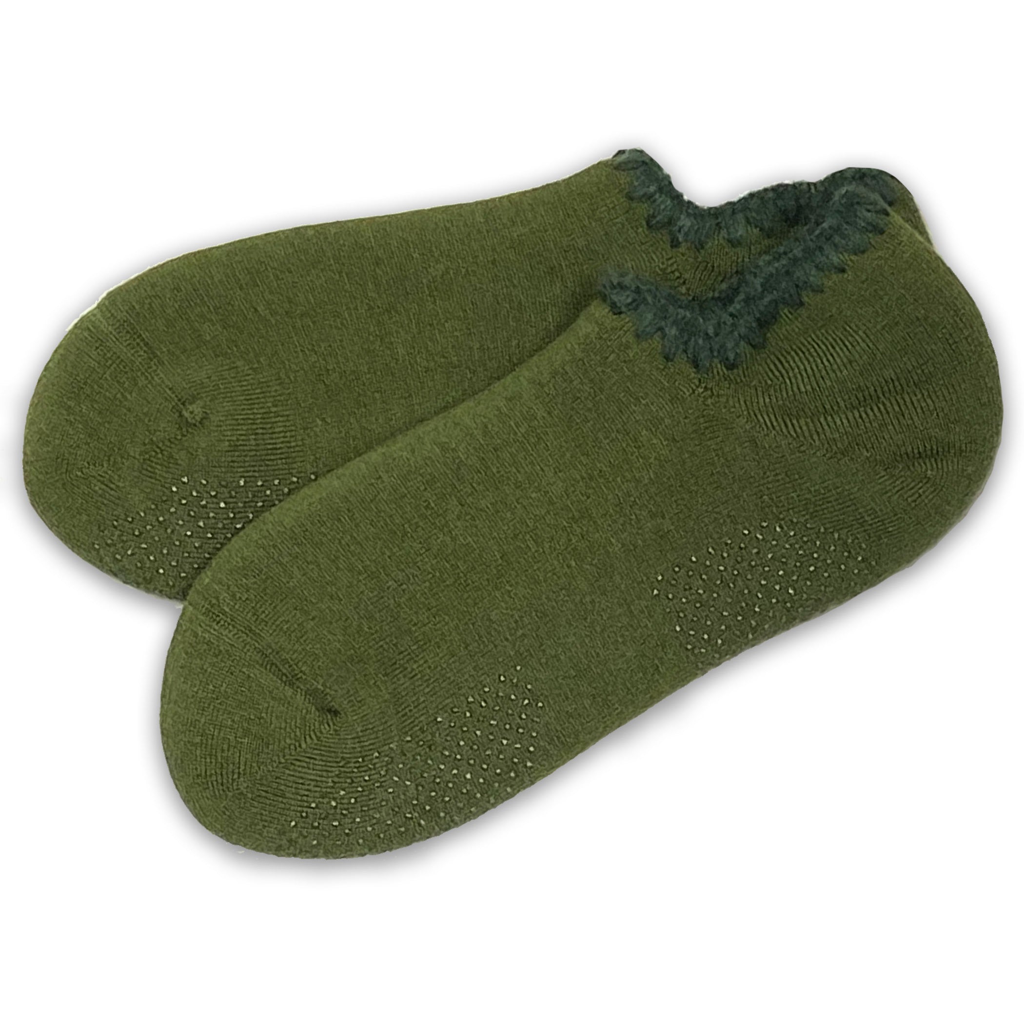 CHERRYSTONE® Slipper Socks with Grips | Size Large | *NEW!* Forest Green - CHERRYSTONE by MARKET TO JAPAN LLC