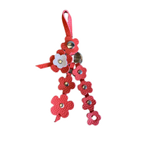 Snap Leather Flower Charm | Bag Flower Charm | Purse Charm | Keychain | Handmade | Solid Color | 9 Colors - Hand crafted, high-quality glove leather cut into colorful flowers. Easy to attach and remove with a snap button to your favorite bag. CHERRYSTONEstyle