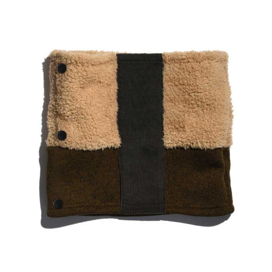 Sherpa Boa Neck Warmer | Neck warmer Scarf | Neck Gaiter | Unisex | Camel and Army Green - CHERRYSTONEstyle