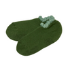 Thermal Soft-Opening Short Slipper Socks | With Grips | Medium. Stylish wool blend slipper socks with plush cushioning and heat-retaining brushed inner pile. Soft outer, secure grips on the soles, and fluffy trim for added comfort. Perfect gift ideas.